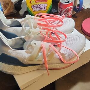 Adidas Ultra Boots White and Neon Pink Sneakers
